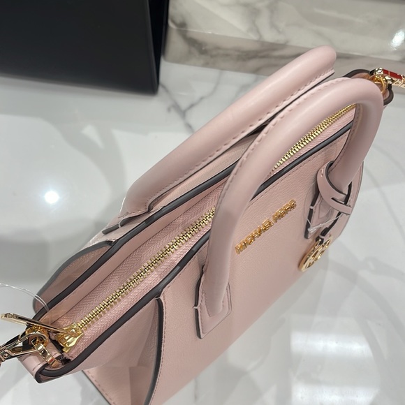 Michael Kors Avril Small Signature PVC Top Zip Satchel Crossbody Bag - Picture 6 of 16